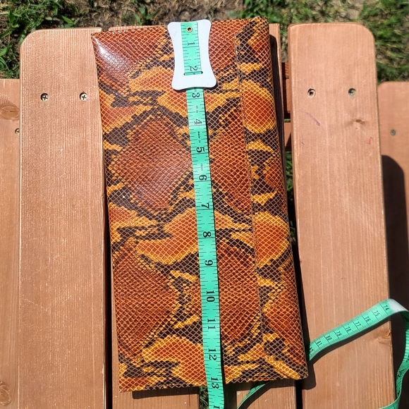 Sobella brown python envelope clutch purse - Picture 7 of 7